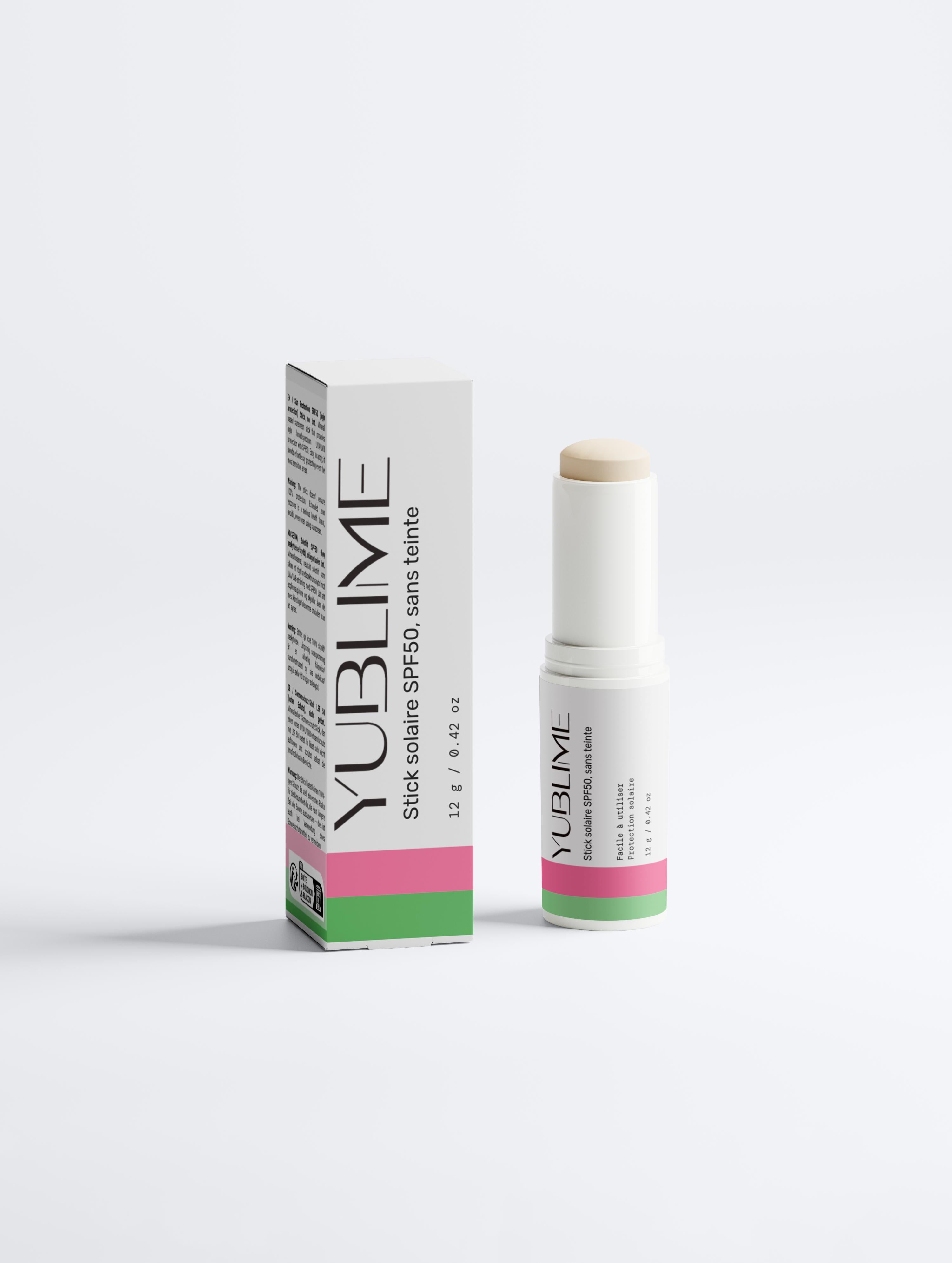 Stick solaire SPF50, sans teinte