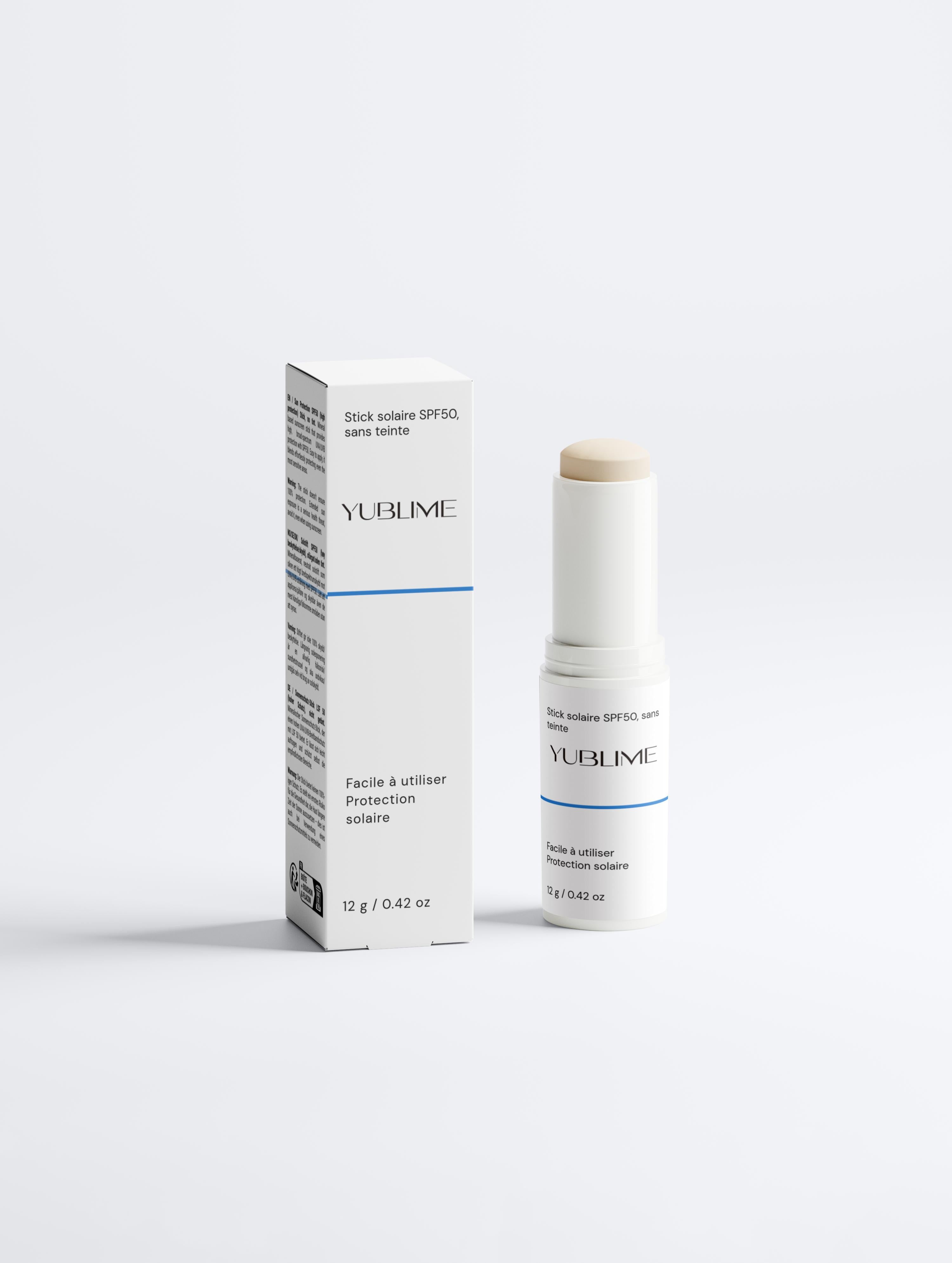 Stick solaire SPF50, sans teinte