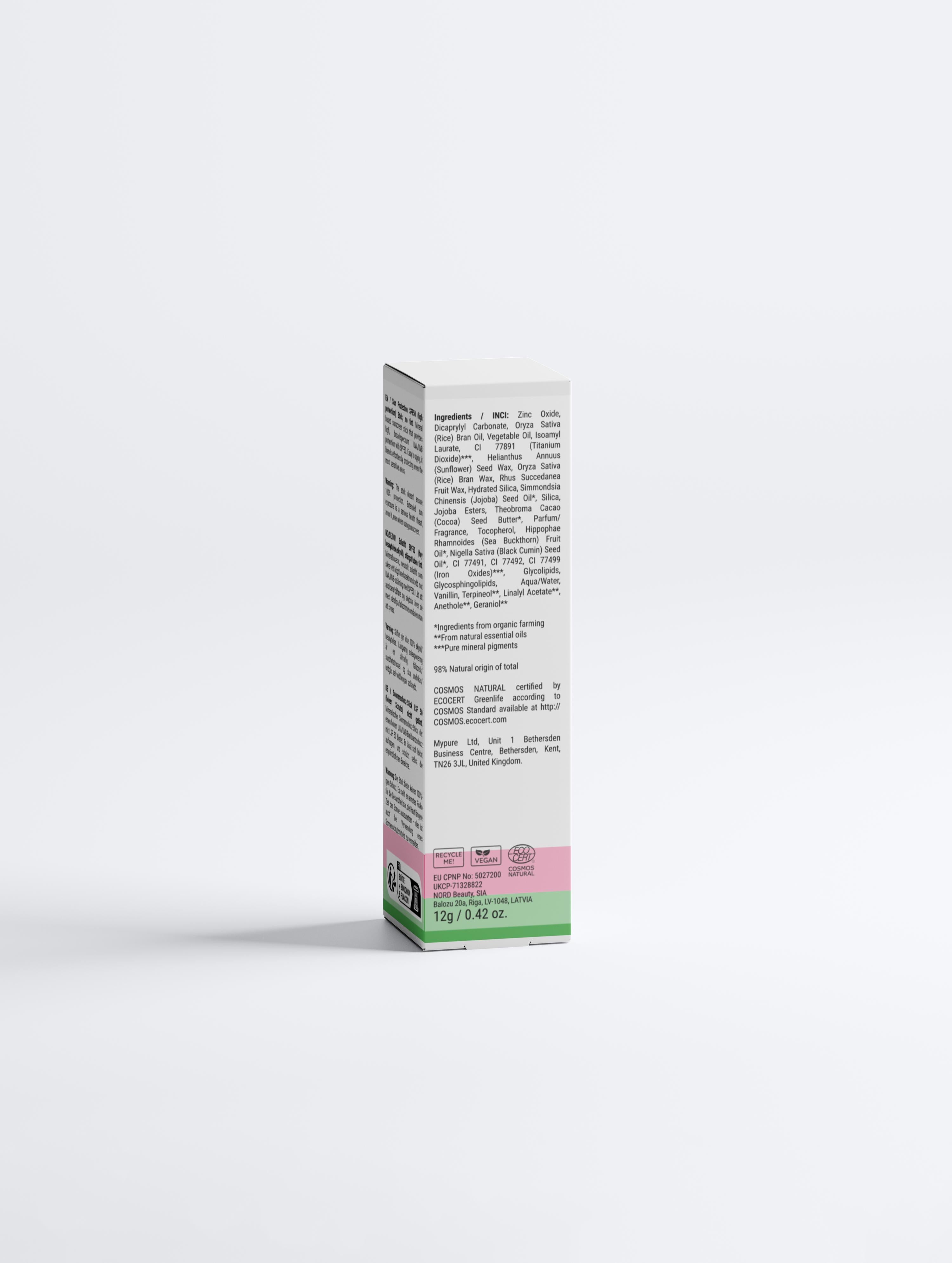 Stick solaire SPF50, sans teinte