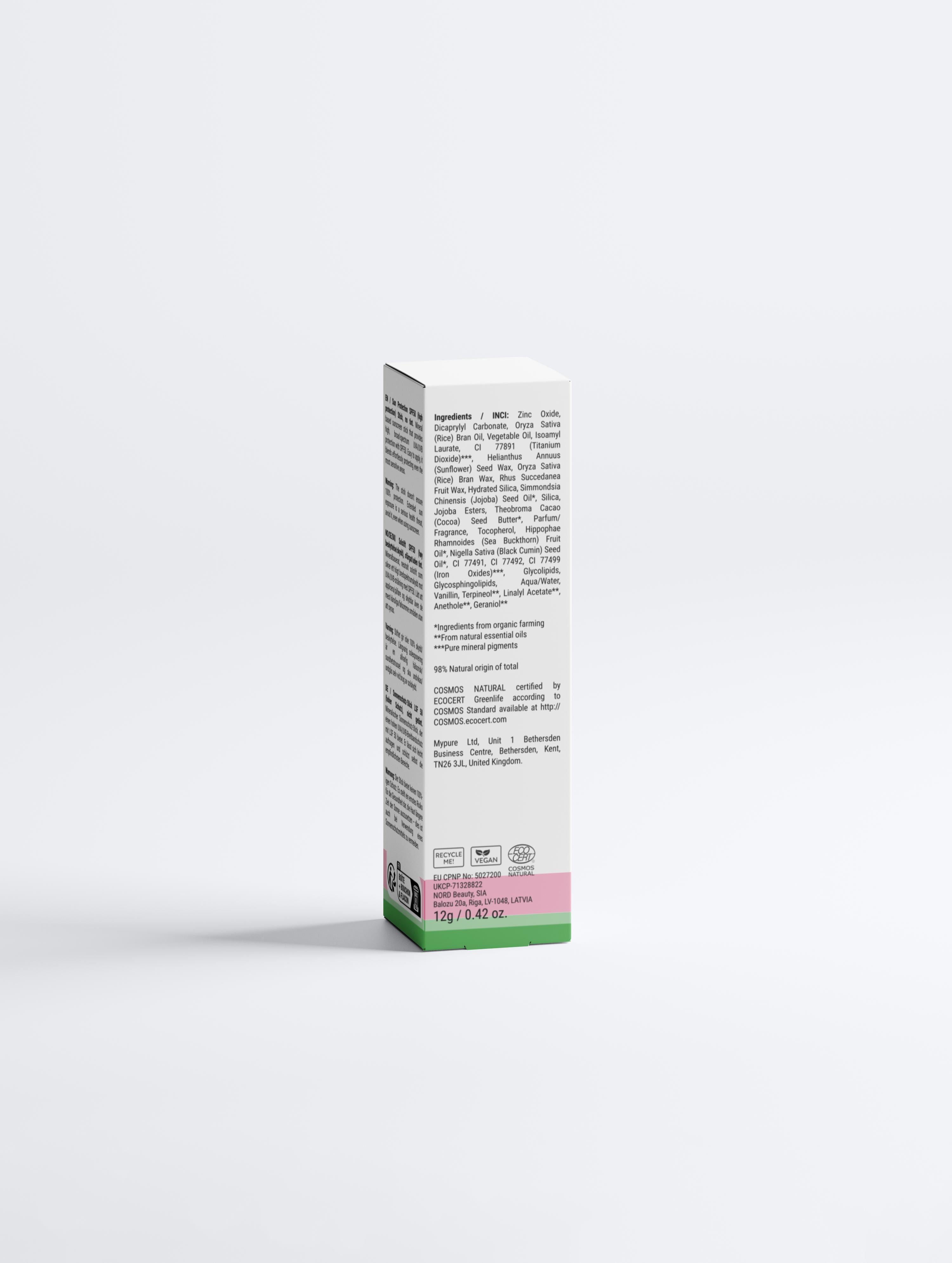 Stick solaire SPF50, sans teinte